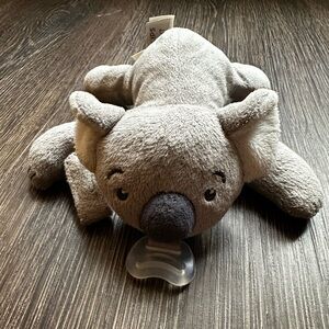Philips Avent Soothie Snuggle Pacifier Holder Gray Koala Bear baby Plush Lovey